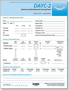 DAYC-2: Communication Domain Scoring Forms (25)